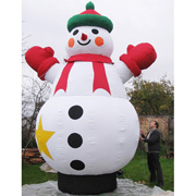 outdoor inflatable christmas santa and snowman